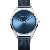 Billede af Bering Classic dameur stål blå meshlænke 39mm safirglas 3ATM