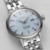 Billede af Seiko Presage dameur stål lyseblå skive hardlex 5bar 30mm m. diamanter