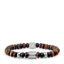 Billede af Bering Arctic Symphony armbånd stål m. tigerøje + keramik (180mm)