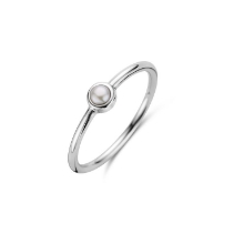 Billede af Spirit Icons Pearl ring sølv m. fvp (str. 58)