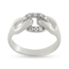 Billede af Loge ring, 8 brillanter a 0,02 w/vs. 14 kt. hvg.