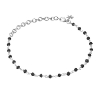 Billede af Susanne Friis Bjørner Armbånd sølv facetslebne sort spinel