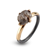 Billede af By Birdie Victoria Ring sølv m.14kt og 3,0 ct. diamant (str. 53)