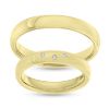 Billede af Vielses & Forlovelses ringe 3*0,01 w/vs i damering 14 kt