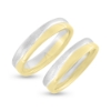 Billede af Vielses & Forl. ringe, br. 5,7 mm. 14 kt. + 14 kt. hvg.