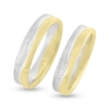 Billede af Vielses & Forl. ringe, br. 5,7 mm. 14 kt. + 14 kt. hvg.