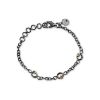 Billede af By Birdie Orion Orbit armbånd sort rhodineret sølv m.14kt 