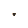 Billede af STINE A ørestik Petit Love Heart sølv forgyldt sort emalje (1 stk)