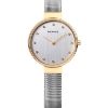 Billede af Bering Dameur classic, mesh lænke, stål/double, Safirglas, Swarovski