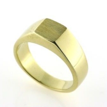 Billede af Herrering massiv, plade 7,5*7,5 mm. 14 kt.