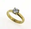 Billede af Ring (gl. vielsesring) 4 grab. fatn. 7 mm. syn. sten 8 kt.