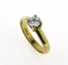 Billede af Ring (gl. vielsesring) 4 grab. fatn. 7 mm. syn. sten 8 kt.