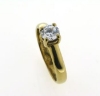 Billede af Ring (gl. vielsesring) 4 grab. fatn. 7 mm. syn. sten 8 kt.