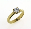 Billede af Ring (gl. vielsesring) 4 grab. fatn. 7 mm. syn. sten 8 kt.