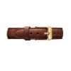 Billede af Daniel Wellington Petite St. Mawes brun urrem 12 mm forgyldt stål