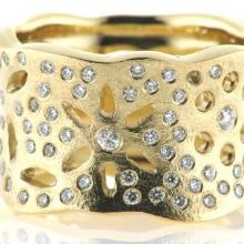 Billede af 5 brill. fattet i gnidefatning(forrivning) 3*0,01-1*0,02-1*0,03 ct. w/vs.,evt. fattet ifusionsring