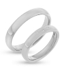 Billede af Vielses & Forlovelses ringe, 3*0,01 w/vs i damering 14 kt. hvg