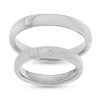 Billede af Vielses & Forlovelses ringe, 3*0,01 w/vs i damering 14 kt. hvg