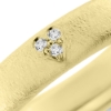Billede af Ring med 3 brillanter a 0,01 w/vs. i hjerte 14 kt. Priser fra