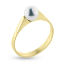 Billede af Ring sv. perle 5½-6 mm. 14 kt. facon 1,8 gr. (prisen er excl. guld)