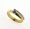 Billede af Ring m. pynt 1 syn. sten 1,75 mm. 14 kt.