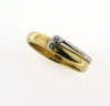 Billede af Ring m. pynt 1 syn. sten 1,75 mm. 14 kt.