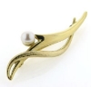 Billede af Broche m. fv. perle 5-6 mm. 8 kt.