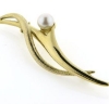 Billede af Broche m. fv. perle 5-6 mm. 8 kt.