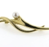 Billede af Broche m. fv. perle 5-6 mm. 8 kt.