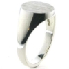 Billede af Herrering massiv m. oval plade 14*12 mm14 kt. hvg.