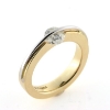 Billede af Ring fattet med brillant 5,7 mm. 14 kt.