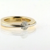 Billede af Ring fattet med brillant 5,7 mm. 14 kt.