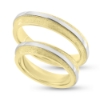 Billede af Vielses & Forl. ringe, br. 4,6 mm. 14 kt. + bånd i 14 kt. hvg. facon + 16,7 gr. (prisen er excl. guld)