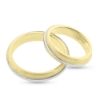 Billede af Vielses & Forl. ringe, br. 4,6 mm. 14 kt. + bånd i 14 kt. hvg. facon + 16,7 gr. (prisen er excl. guld)