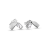 Billede af Ørestik "Folded Pearl" i 14 kt. hvidguld