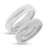 Billede af Vielses & Forlovelses ringe, i D-ring 6 brill. a 0,01 w/vs. 925s.