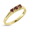 Billede af Ring m. syn stene 3*2½ mm 8 kt
