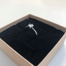 Billede af By Pind solitairering sølv rhodineret med zirkoniasten str. 51