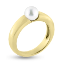 Billede af Ring i 14 kt. med ferskvandsperle (faconpris - ekskl. guld)