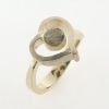 Billede af Ring med hjerte, isat natur sten 14 kt.