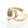 Billede af Ring med hjerte, isat natur sten 14 kt.