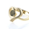 Billede af Ring med hjerte, isat natur sten 14 kt.