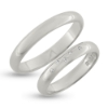 Billede af Vielses & Forlovelses ringe, 5* 0,005 w/vs. i damering, 14 kt. hvg.