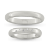 Billede af Vielses & Forlovelses ringe, 5* 0,005 w/vs. i damering, 14 kt. hvg.