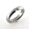 Billede af Ring flying "diamond"  syn. zirk. 4,0 mm.  925s rhod.