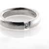 Billede af Ring flying "diamond"  syn. zirk. 4,0 mm.  925s rhod.