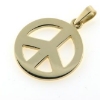 Billede af Vedhæng, fredstegn (peace tegn) hj. 22 mm. 14 kt.