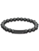 Billede af Tommy Hilfiger armbånd med sorte perler og sort stål 21,5 cm