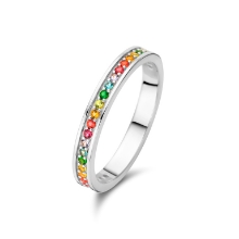 Billede af Spirit Icons Chic ring sølv m. multifarvet cz (str. 52)