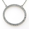 Billede af Vedhæng - halskæde, 36 brill. a 0,06 ct, 14 kt. hvg. (smykke cirkel roset)